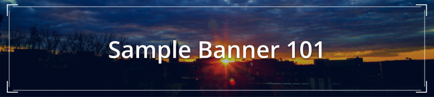 Sample Banner 101